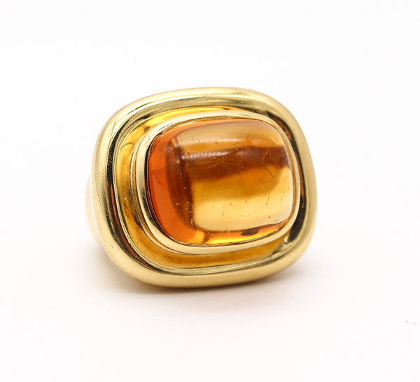 TIFFANY & CO. Paloma Picasso Cocktail Ring In 18Kt Yellow Gold 15.87 Cts Citrine