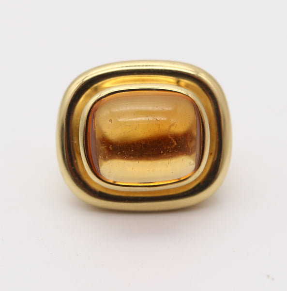 TIFFANY & CO. Paloma Picasso Cocktail Ring In 18Kt Yellow Gold 15.87 Cts Citrine