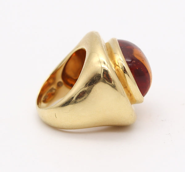 TIFFANY & CO. Paloma Picasso Cocktail Ring In 18Kt Yellow Gold 15.87 Cts Citrine
