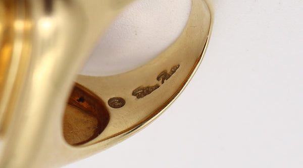 TIFFANY & CO. Paloma Picasso Cocktail Ring In 18Kt Yellow Gold 15.87 Cts Citrine