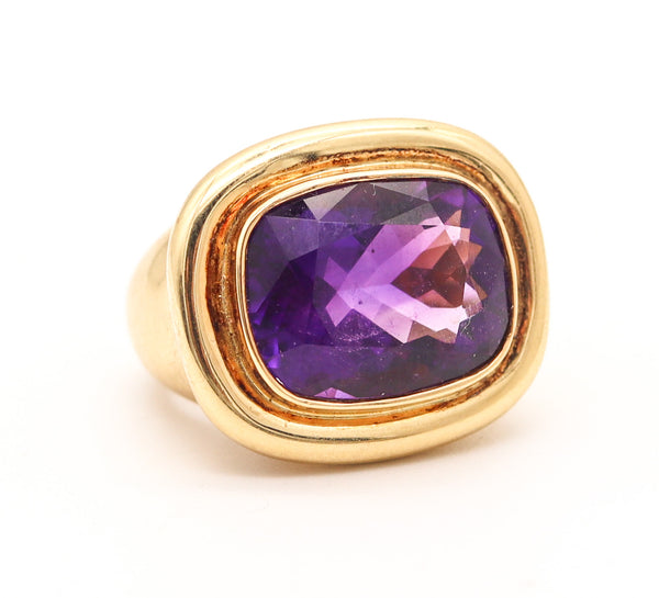 TIFFANY & CO. Paloma Picasso Cocktail Ring In 18Kt Yellow Gold 9.48 Cts Amethyst