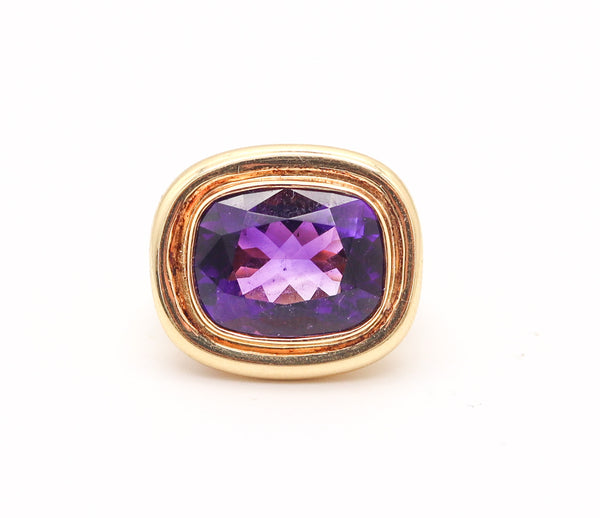 TIFFANY & CO. Paloma Picasso Cocktail Ring In 18Kt Yellow Gold 9.48 Cts Amethyst