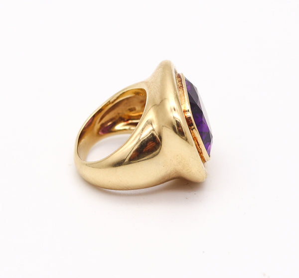 TIFFANY & CO. Paloma Picasso Cocktail Ring In 18Kt Yellow Gold 9.48 Cts Amethyst