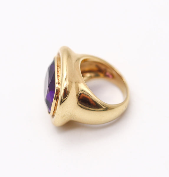 TIFFANY & CO. Paloma Picasso Cocktail Ring In 18Kt Yellow Gold 9.48 Cts Amethyst