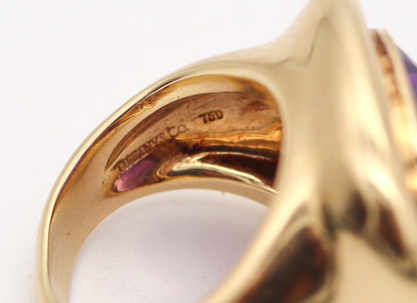 TIFFANY & CO. Paloma Picasso Cocktail Ring In 18Kt Yellow Gold 9.48 Cts Amethyst