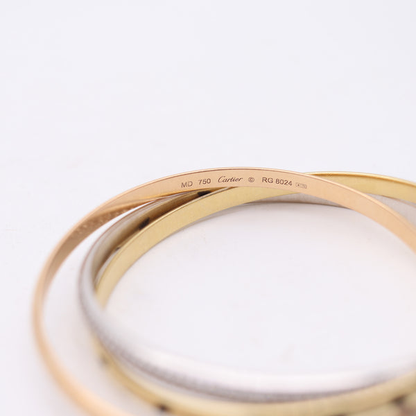 CARTIER Paris Panther Trinity Bangles In 18Kt Gold With Pave Diamonds & Onyxes