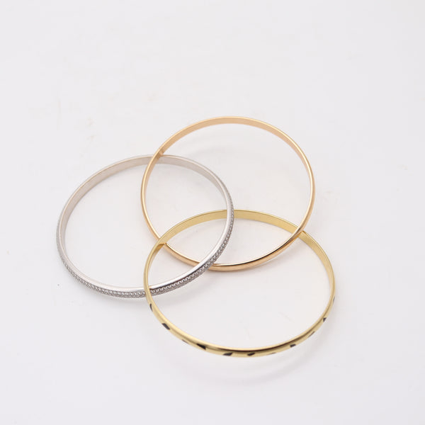CARTIER Paris Panther Trinity Bangles In 18Kt Gold With Pave Diamonds & Onyxes