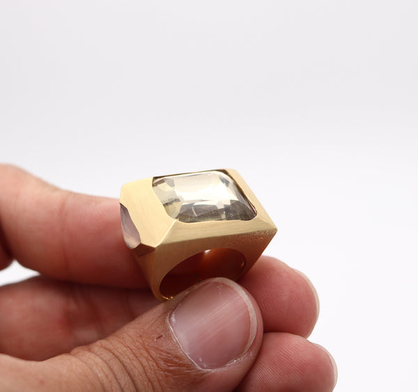 H. STERN By Diane Von Furstenberg Sculptural Cocktail Ring In 18Kt Gold & Quartzes