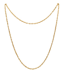 KUTCHINSKY 1972 London Textured Twisted Links Long Chain In Solid 18Kt Yellow Gold