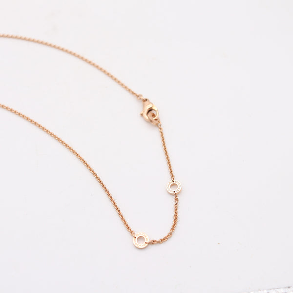 BVLGARI Modernist B-Zero1 Ceramic Pendant Necklace Chain In 18Kt Pink Gold