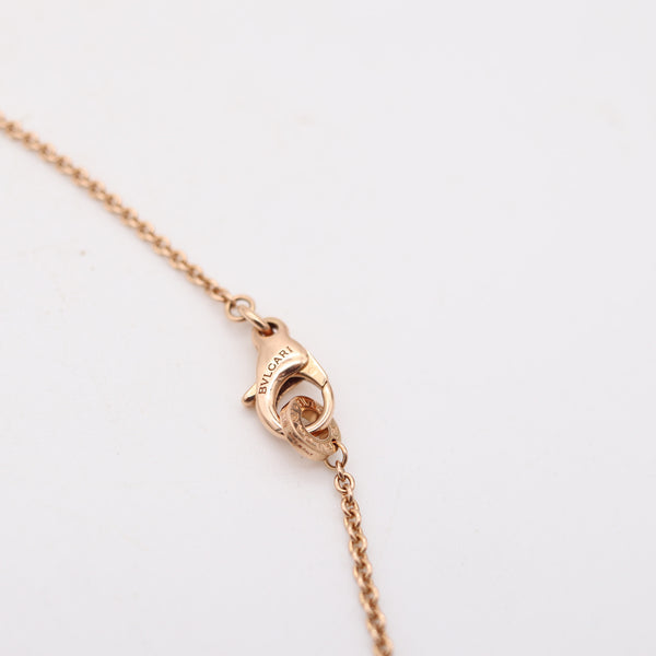 BVLGARI Modernist B-Zero1 Ceramic Pendant Necklace Chain In 18Kt Pink Gold