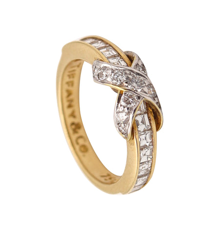 TIFFANY & CO. Signature Collection Ring In 18Kt Gold With 1.09 Ctw Diamonds
