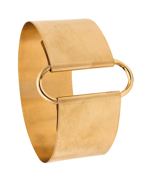 KARL LAGERFELD Runaway by IBU Paris Minimalist Bangle Bracelet In Solid 18Kt Gold