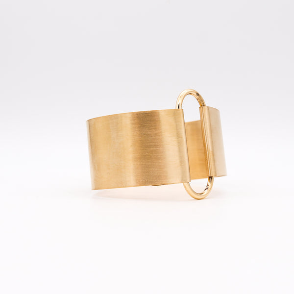 KARL LAGERFELD Runaway by IBU Paris Minimalist Bangle Bracelet In Solid 18Kt Gold