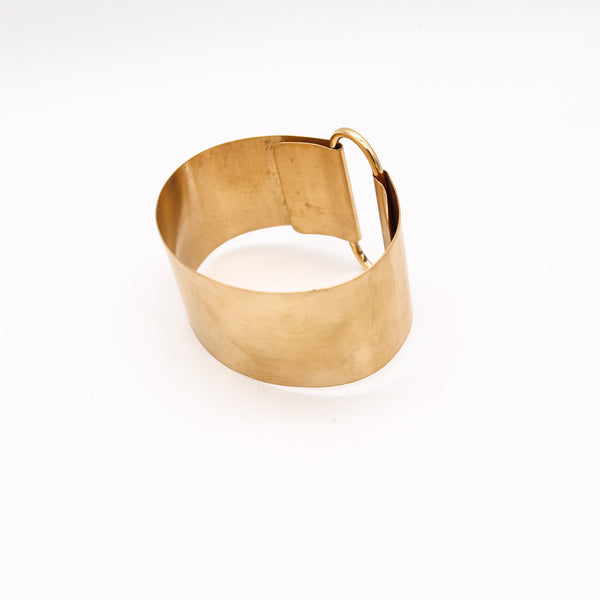 KARL LAGERFELD Runaway by IBU Paris Minimalist Bangle Bracelet In Solid 18Kt Gold