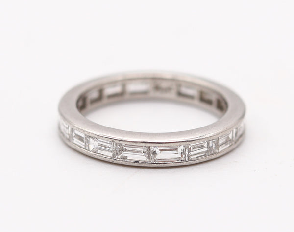 CARTIER Paris 1930 Art Deco Eternity Band Ring In Platinum With VVS Diamonds