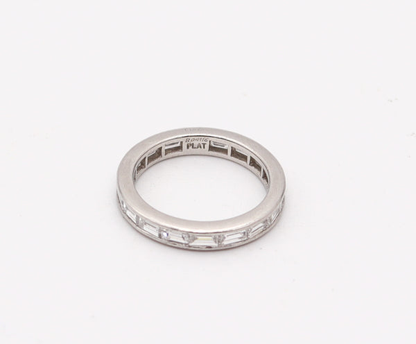 CARTIER Paris 1930 Art Deco Eternity Band Ring In Platinum With VVS Diamonds