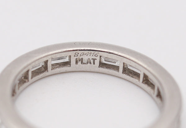 CARTIER Paris 1930 Art Deco Eternity Band Ring In Platinum With VVS Diamonds