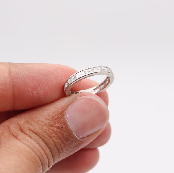 CARTIER Paris 1930 Art Deco Eternity Band Ring In Platinum With VVS Diamonds