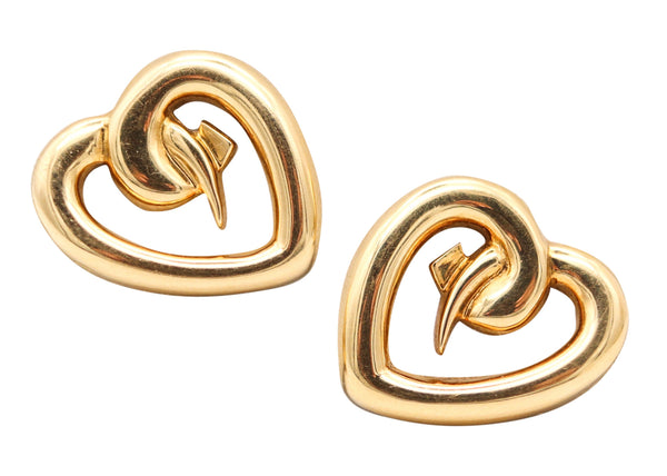 TIFFANY & CO. France By Paloma Picasso Clips-On Earrings In 18Kt Yellow Gold