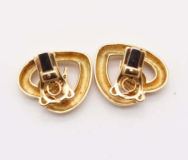 TIFFANY & CO. France By Paloma Picasso Clips-On Earrings In 18Kt Yellow Gold