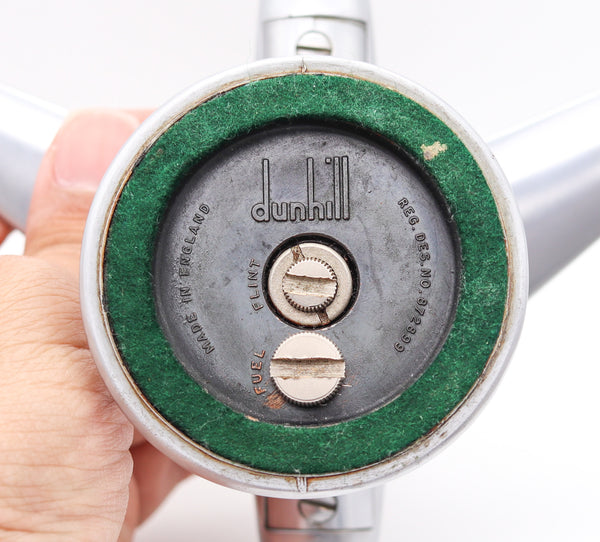 Dunhill London 1954 F 86 Jet Aircraft Table Desk Lighter In Brushed Aluminum