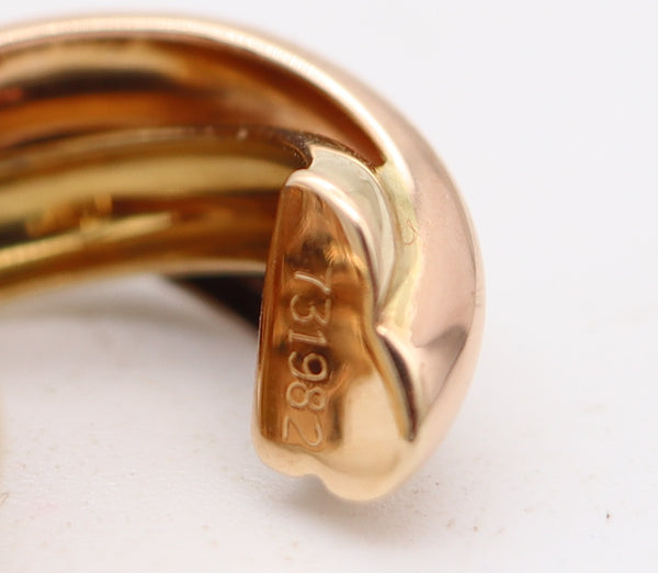 CARTIER Paris Medium Trinity Clips-On Earrings In Three Colors 18Kt Gold