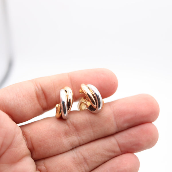CARTIER Paris Medium Trinity Clips-On Earrings In Three Colors 18Kt Gold
