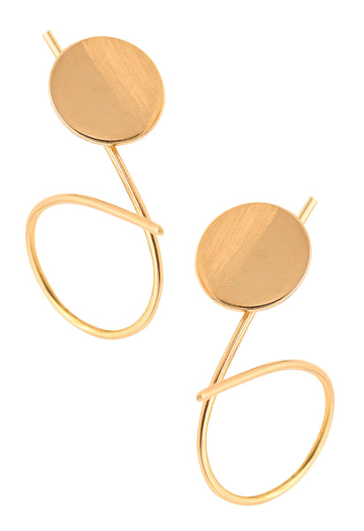 BETTY COOKE 1970 Modernist Convertible Studs Earrings In 14Kt Yellow Gold
