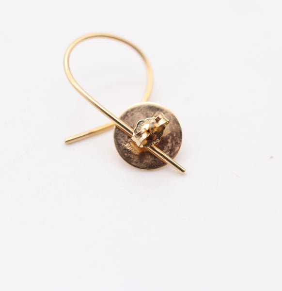 BETTY COOKE 1970 Modernist Convertible Studs Earrings In 14Kt Yellow Gold