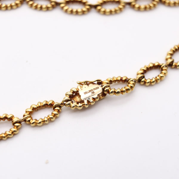 MELLERIO DITS MELLER 1970 Paris Chain Necklace In Solid Textured 18Kt Yellow Gold