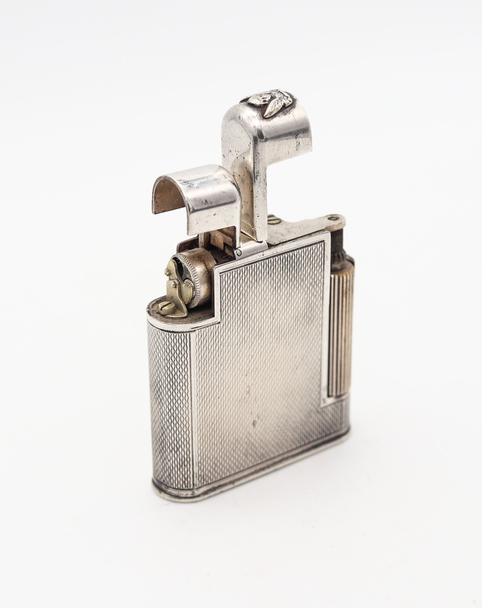The Charles London 1947 Pocket Petrol Lighter In Plated Sterling