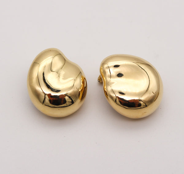 TIFFANY & CO. 1977 Elsa Peretti Extra Large Thumbprints Earrings In 18Kt Yellow Gold