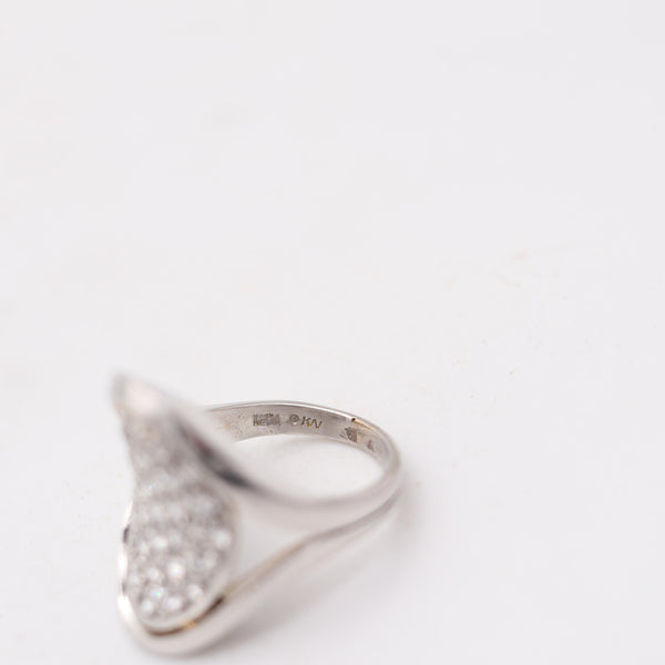 KURT WAYNE Cocktail Ring In 18Kt White Gold With 2.14 Cwt. In VVS Diamonds