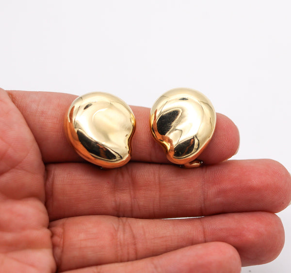 TIFFANY & CO. 1977 Elsa Peretti Extra Large Thumbprints Earrings In 18Kt Yellow Gold