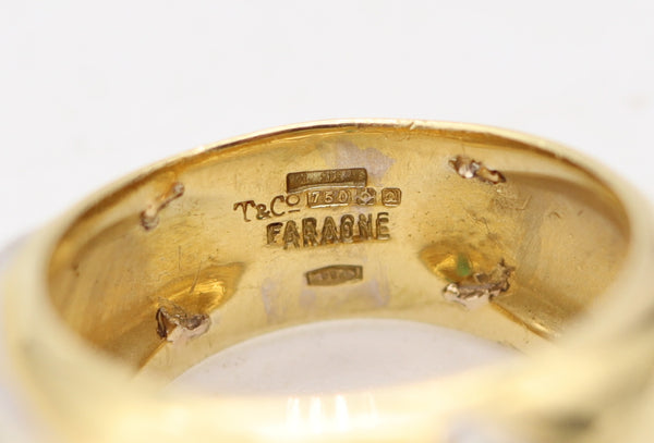TIFFANY & CO. Snakes Cocktail Ring In Two Tones 18Kt Gold With Muzo Emeralds