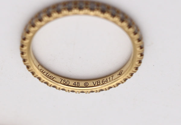 CARTIER Paris Gia Certified Rings Set In 18Kt Gold With 1.10 Cts H VS Diamonds