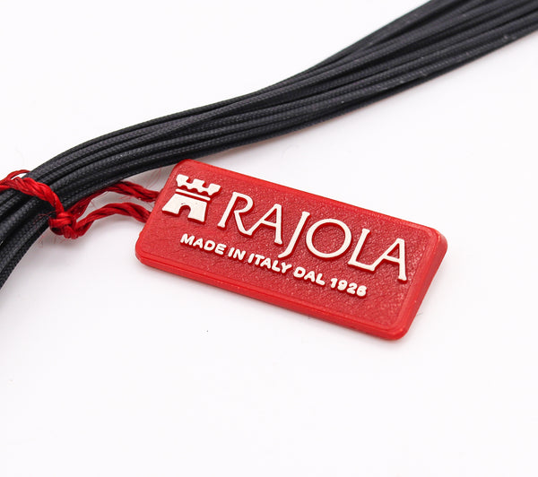 -Rajola Italy Long Sautoir Necklace With Blue Turquoises Round Beads