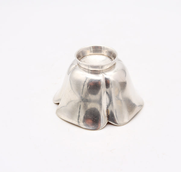 BVLGARI Roma 1970 Quatrefoil Vase In Solid .925 Sterling Silver & 24kt Gilding