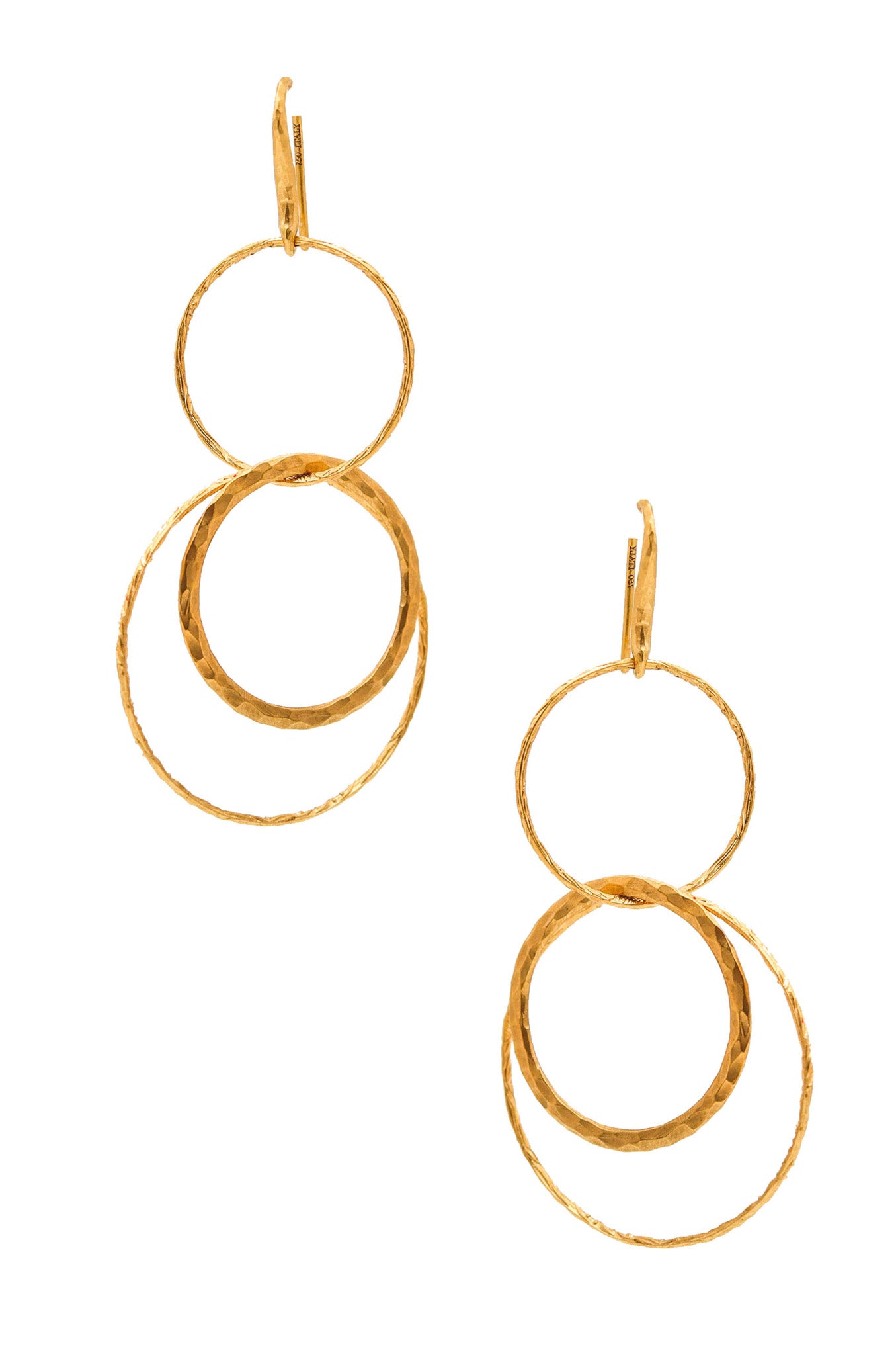 TIFFANY & CO. 1982 By Paloma Picasso Dangle Circles Earrings In Solid 18Kt Yellow Gold