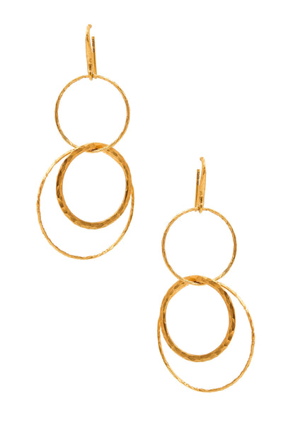 TIFFANY & CO. 1982 By Paloma Picasso Dangle Circles Earrings In Solid 18Kt Yellow Gold