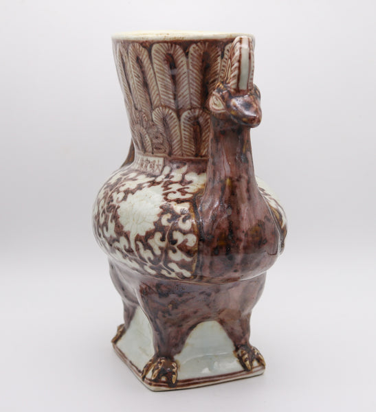 CHINA Ming Dynasty 1430 Porcelain Peacock Figural Vase With XuanDe Mark
