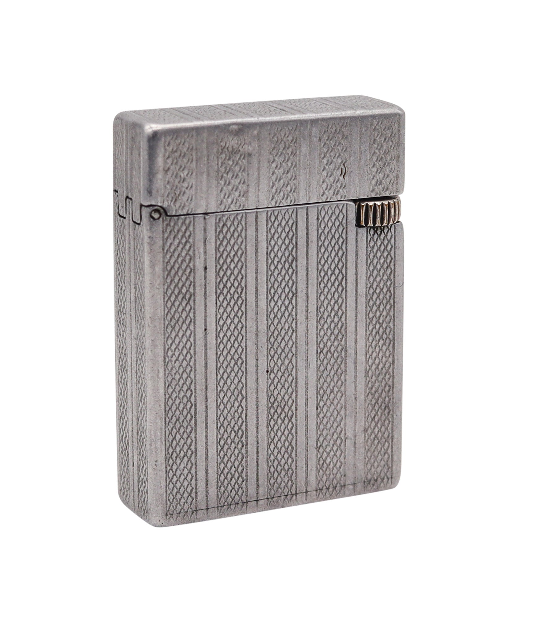 DUPONT Paris 1940-1945 Deco Petrol Pocket Lighter In Solid Aluminum