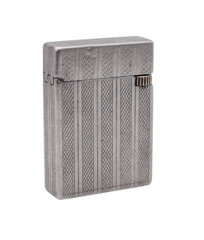DUPONT Paris 1940-1945 Deco Petrol Pocket Lighter In Solid Aluminum