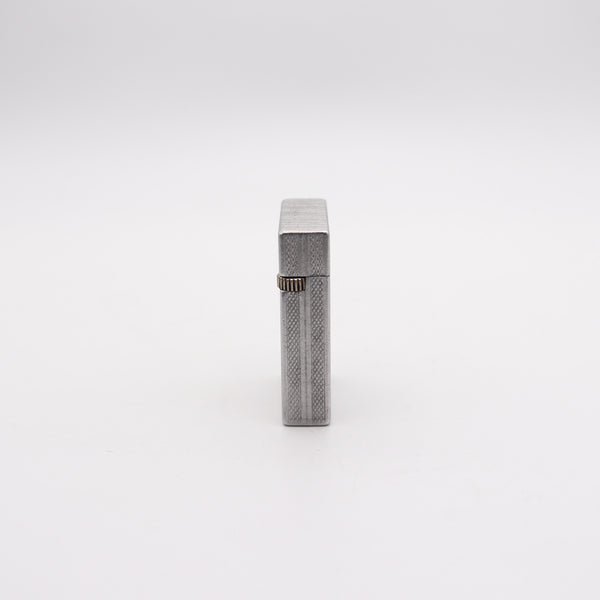 DUPONT Paris 1940-1945 Deco Petrol Pocket Lighter In Solid Aluminum