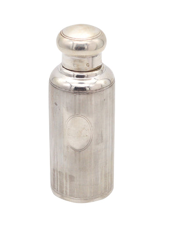 TIFFANY & CO. 1920 Art Deco Perfume Flask Bottle In Solid 925 Sterling Silver