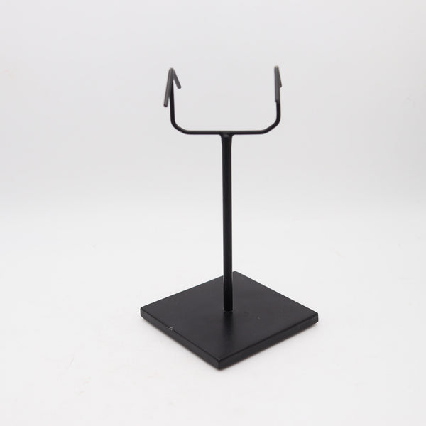 AMERICAN Folk-Art 1930 Unusual Geometric Desk Wood Puzzle Mount In Steel Stand