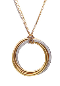 CARTIER Paris Extra Large Trinity Roller Necklace In 18Kt Gold With VVS Diamonds