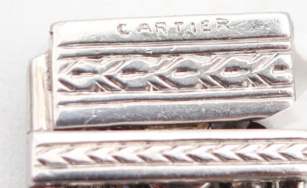 CARTIER 1930 Art Deco Platinum Bracelet With 18.30 Cwt. Of VS Diamonds In Box