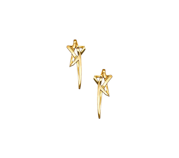 -Tiffany Co. By Paloma Picasso Pair Of Stars Earrings In 18Kt Yellow Gold